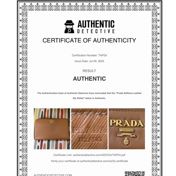 PRADA Caramel Saffiano Leather Wallet/COA & Prada Dustbag!! PRICE FIRM - Picture 3 of 16